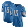 D.Lions #16 Jared Goff Player Blue Home Game Ndoa Stitched Jerseys