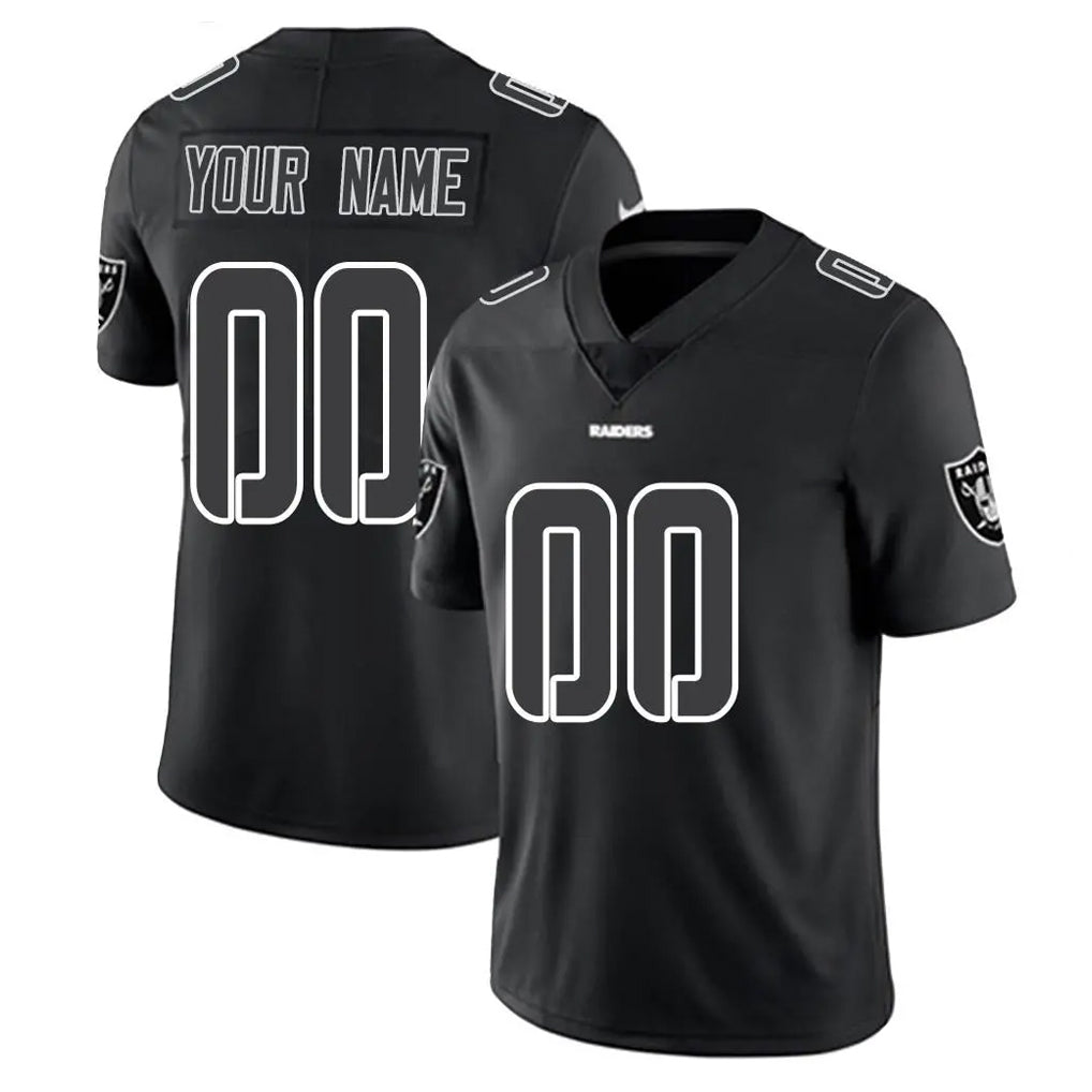Custom LV.Raiders Black Limited Black Impact Home Game Any Name & Numbers Ndoa Stitched Jerseys