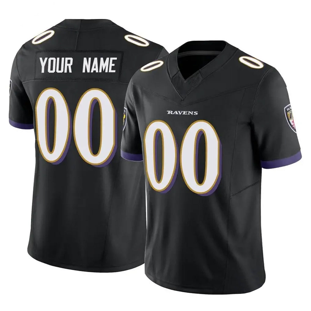 Custom B.Ravens Black Vapor F.U.S.E. Limited Game Any Name & Numbers Ndoa Stitched Jerseys