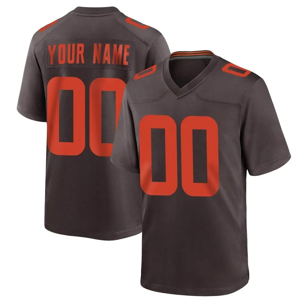 Custom C.Browns Brown Alternate Home Game Any Name & Numbers Ndoa Stitched Jerseys