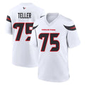 H.Texans #75 Wyatt Teller Player White Home Game Ndoa Stitched Jerseys