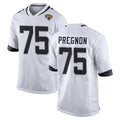 J.Jaguars #75 Emmanuel Pregnon Player White Home Game Ndoa Stitched Jerseys