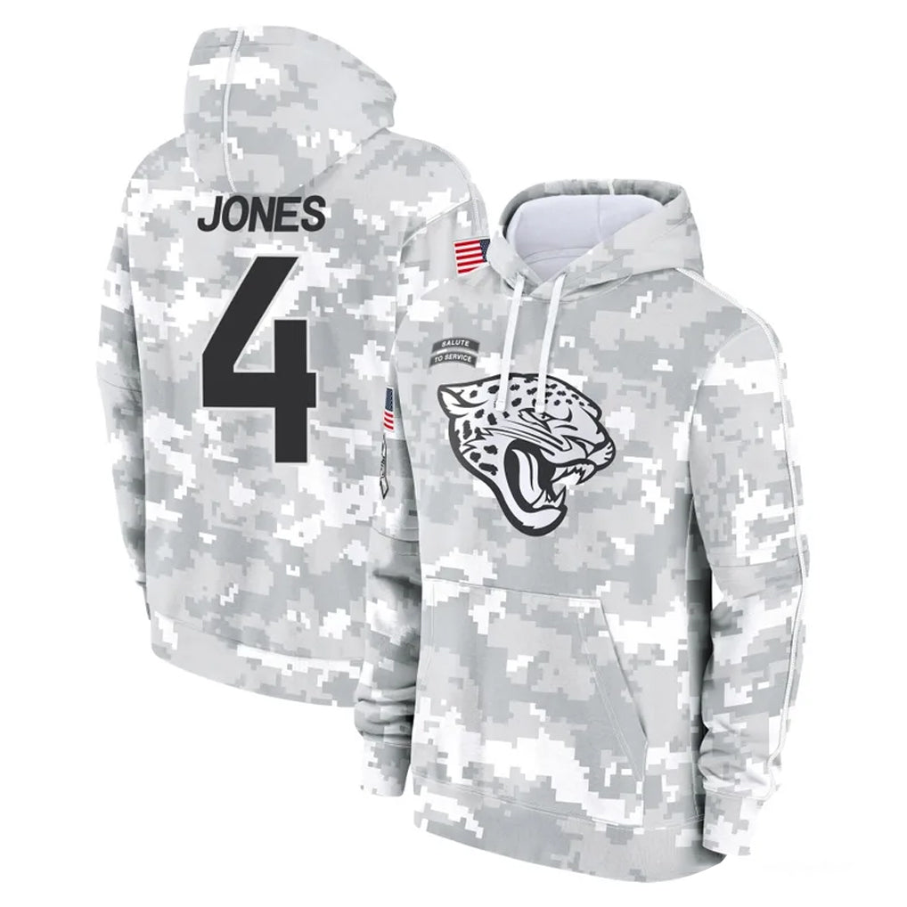 J.Jaguars #4 Jarrian Jones Player Arctic Camo Salute to Service Hoodies Limited Game Ndoa Stitched Jerseys