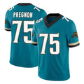 J.Jaguars #75 Emmanuel Pregnon Player Teal Prowler Throwback Vapor F.U.S.E. Limited Home Game Ndoa Stitched Jerseys