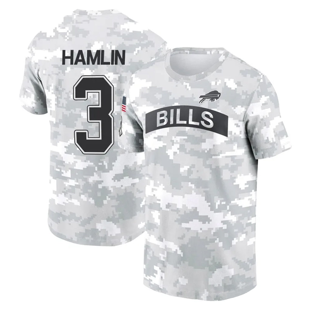 B.Bills #3 Damar Hamlin Player Arctic Camo Salute to Service T-Shirt Hoodies Ndoa Stitched Jerseys