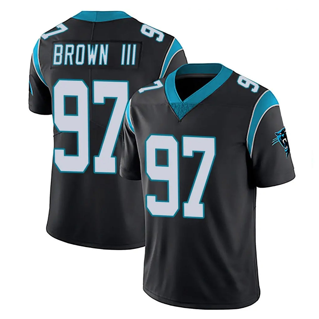 C.Panthers #97 Bobby Brown III Player Black Vapor Untouchable Limited Game Ndoa Stitched Jerseys