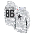 D.Cowboys #86 Luke Schoonmaker Player Arctic Camo Salute to Service Hoodies Limited Game Ndoa Stitched Jerseys