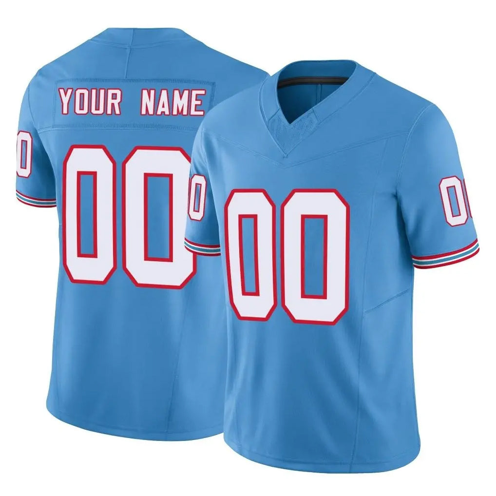Custom T.Titans Light Blue Limited Vapor F.U.S.E. Home Game Any Name & Numbers Ndoa Stitched Jerseys