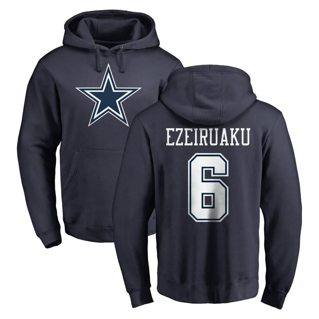 D.Cowboys #6 Donovan Ezeiruaku Player Navy Pullover Hoodies Limited Ndoa Stitched Jerseys