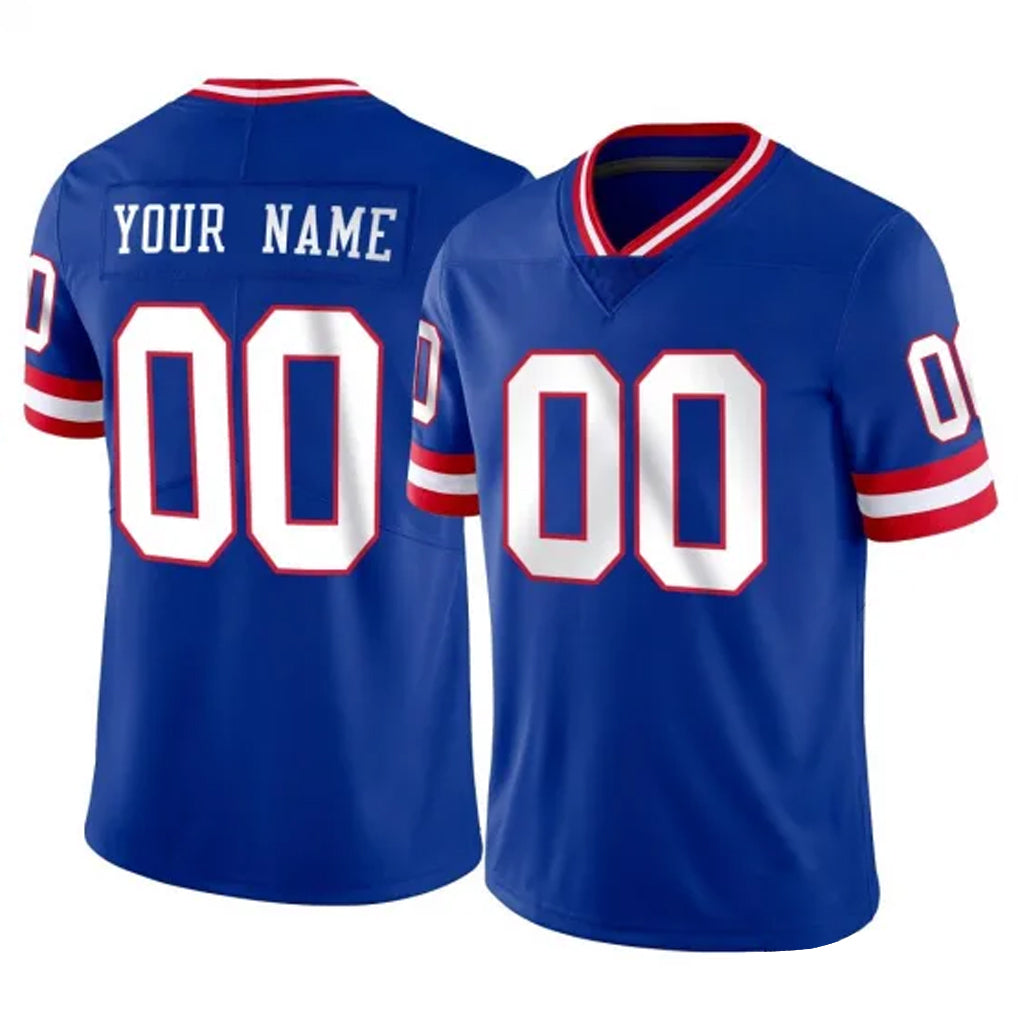 Custom NY.Giants Royal Classic Vapor Home Game Any Name & Numbers Ndoa Stitched Jerseys