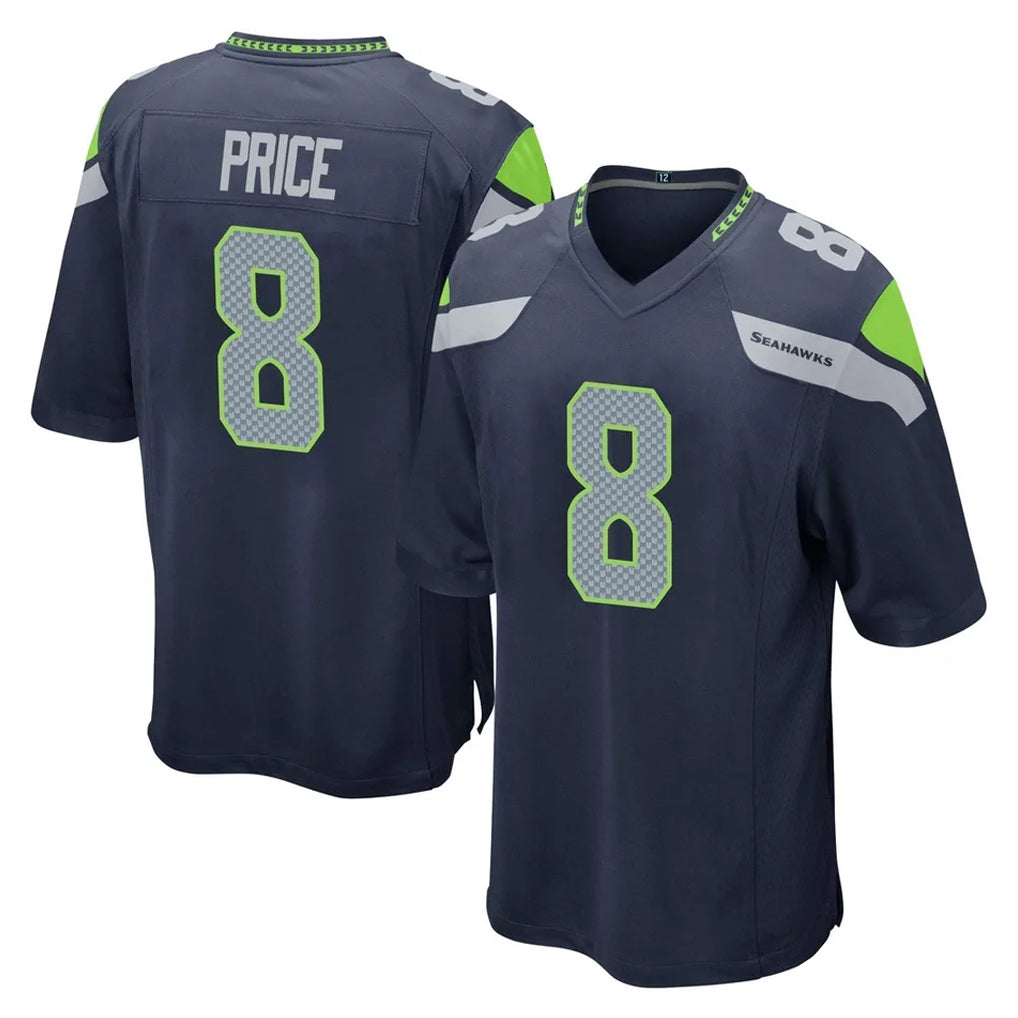 S.Seahawks #8 Jadarian Price Player Navy Home Game Ndoa Stitched Jerseys