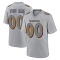 Custom B.Ravens Gray Replica Game Any Name & Numbers Ndoa Stitched Jerseys
