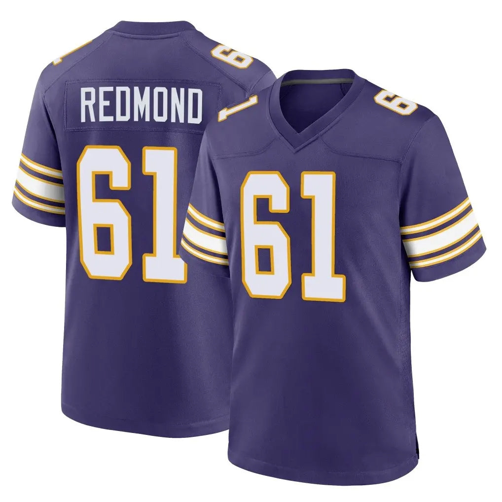 MN.Vikings #61 Jalen Redmond Player Purple Classic Home Game Ndoa Stitched Jerseys