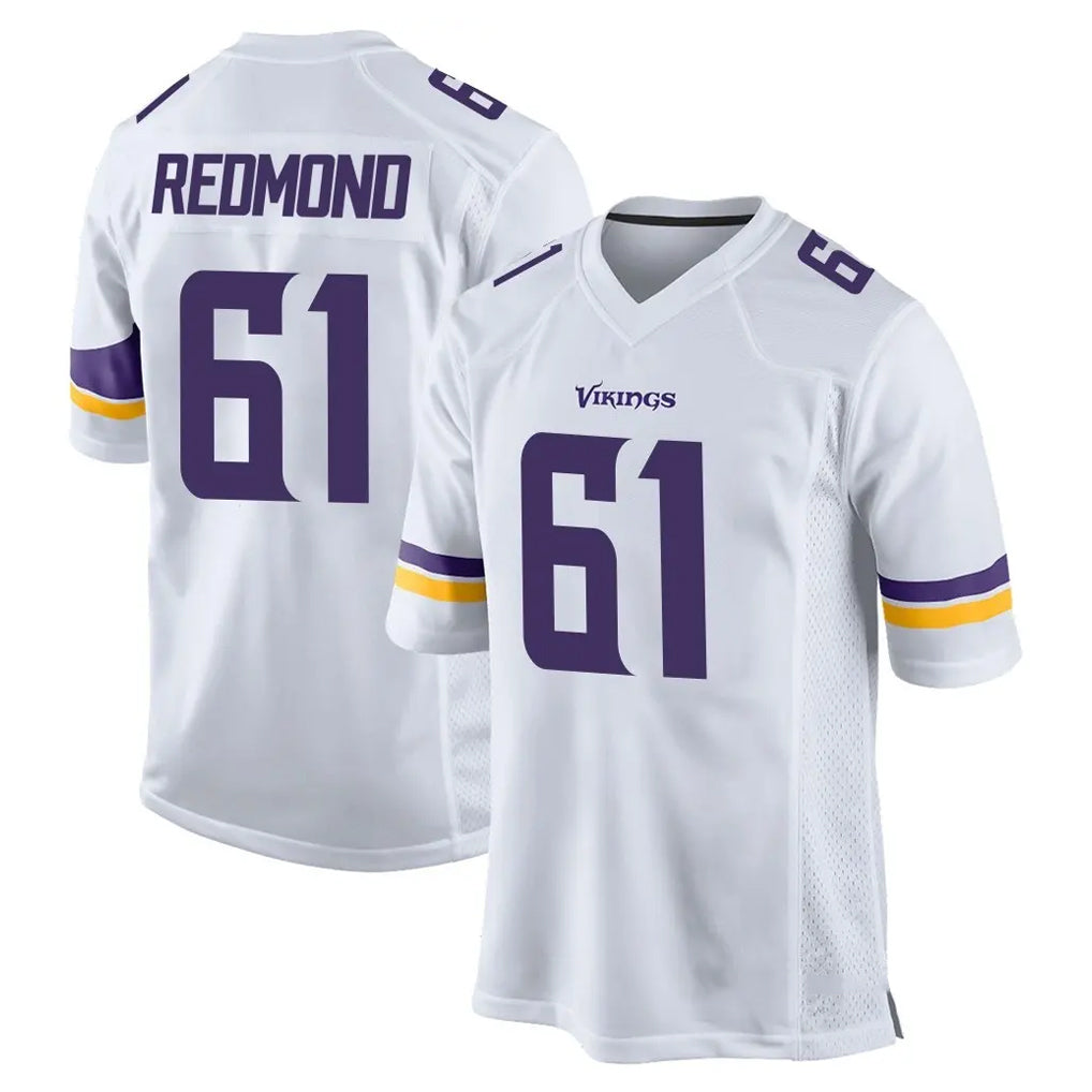 MN.Vikings #61 Jalen Redmond Player White Home Game Ndoa Stitched Jerseys