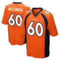 D.Broncos #60 Luke Wattenberg Player Orange Color Home Game Ndoa Stitched Jerseys