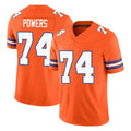 D.Broncos #74 Ben Powers Player Orange Limited Alternate Vapor F.U.S.E. Throwback Game Ndoa Stitched Jerseys