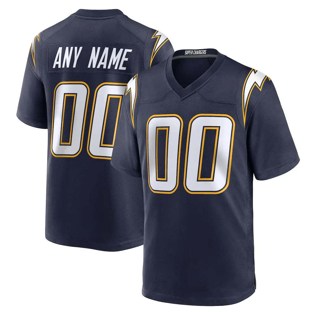 Custom LA.Chargers Navy Alternate Home Game Any Name & Numbers Ndoa Stitched Jerseys