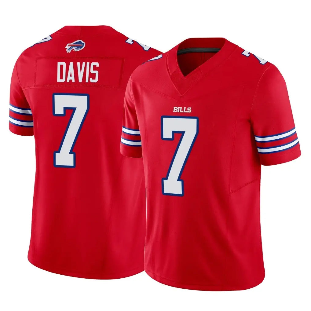 B.Bills #7 Ray Davis Player Red Vapor F.U.S.E. Limited Ndoa Stitched Jerseys