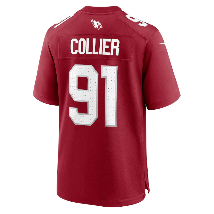 A.Cardinals #91 L.J. Collier Player Cardinal Game Home Ndoa Stitched Jerseys