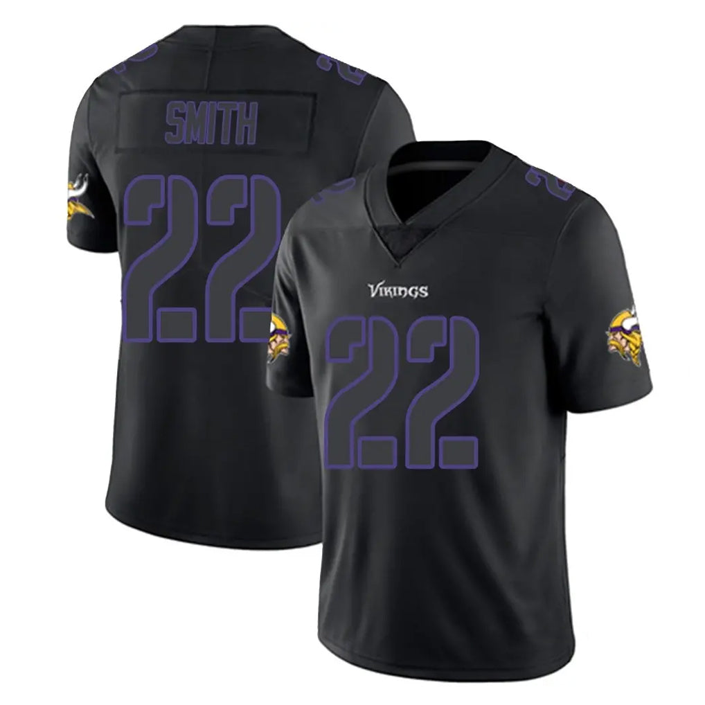 MN.Vikings #22 Harrison Smith Player Black Impact LImited Home Game Ndoa Stitched Jerseys
