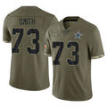 D.Cowboys #73 Tyler Smith Player Olive Salute to Service Limited Game Ndoa Stitched Jerseys