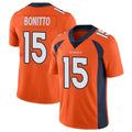 D.Broncos #15 Nik Bonitto Player Orange Color Vapor Untouchable Limited Game Ndoa Stitched Jerseys
