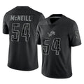 D.Lions #54 Alim McNeill Player Black Reflective Limited Home Game Ndoa Stitched Jerseys