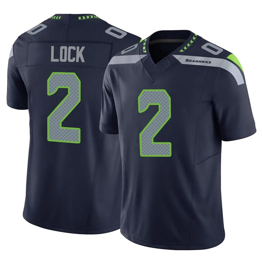 S.Seahawks #2 Drew Lock Player Navy Limited Vapor F.U.S.E. Home Game Ndoa Stitched Jerseys