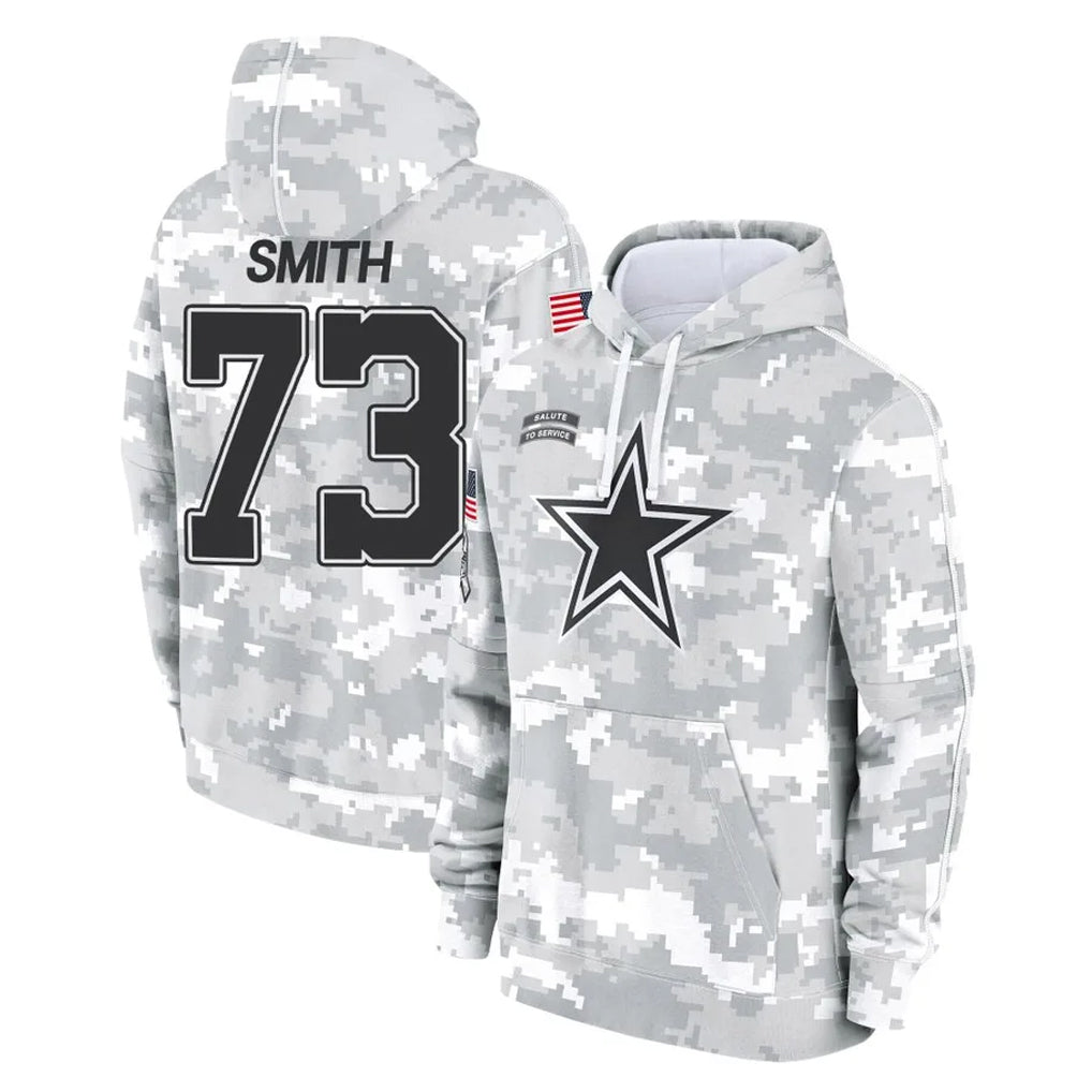 D.Cowboys #73 Tyler Smith Player Arctic Camo Salute to Service Hoodies Limited Game Ndoa Stitched Jerseys