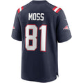 Ndoa NE.Patriots #81 Randy Moss Navy Game Retired Player Jersey