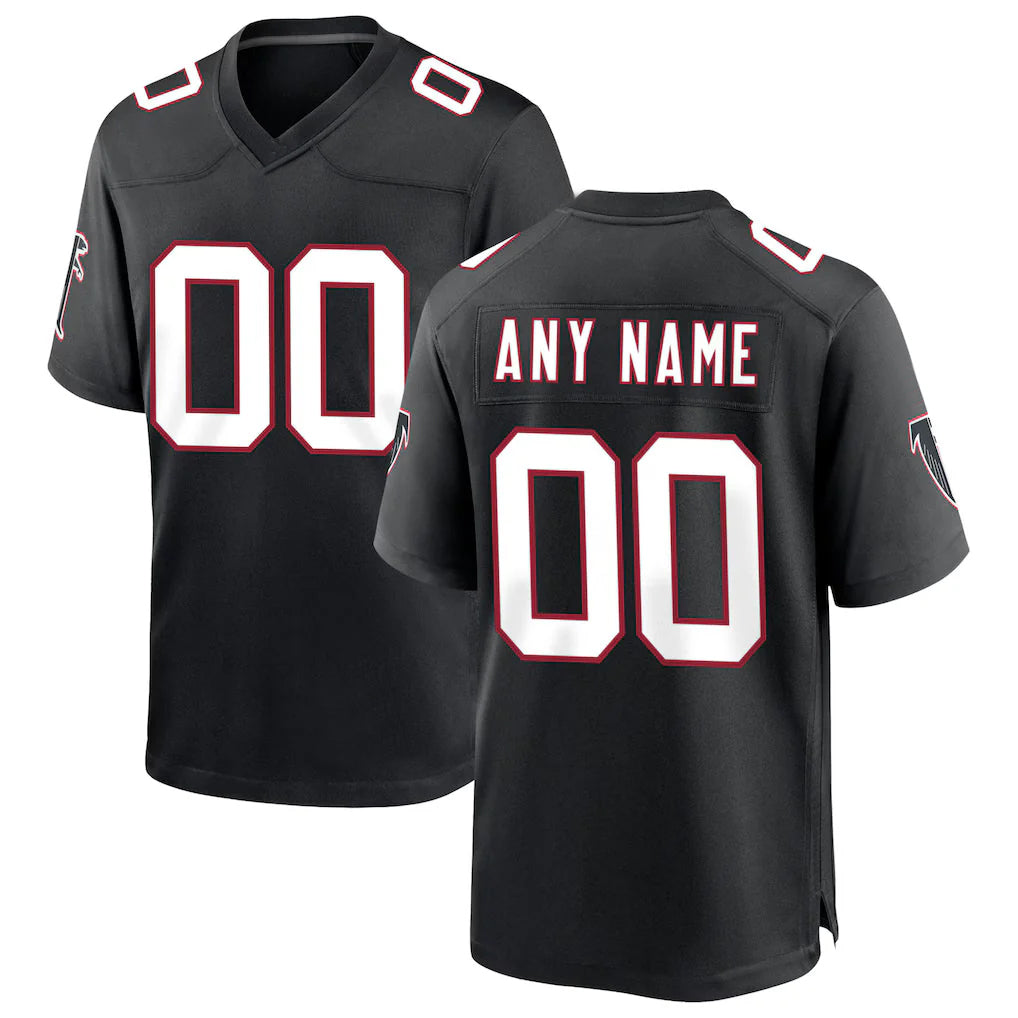 Custom A.Falcons Black Throwback Limited Home Game Any Name & Numbers Ndoa Stitched Jerseys