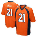 D.Broncos #21 Riley Moss Player Orange Color Home Game Ndoa Stitched Jerseys