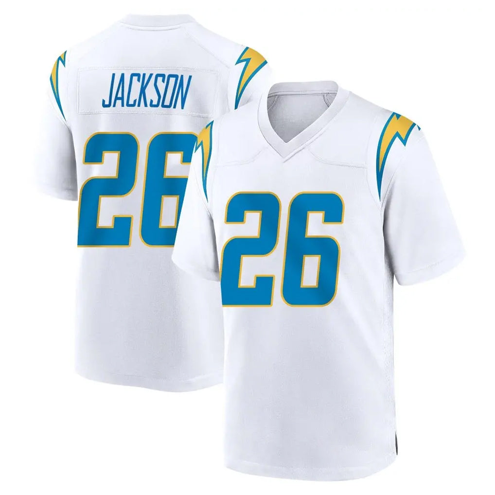 LA.Chargers #26 Donte Jackson Player White Home Game Stitched Jerseys
