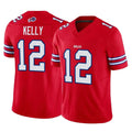 B.Bills #12 Jim Kelly Player Red Vapor F.U.S.E. Jersey Limited Home Game Ndoa Stitched Jerseys