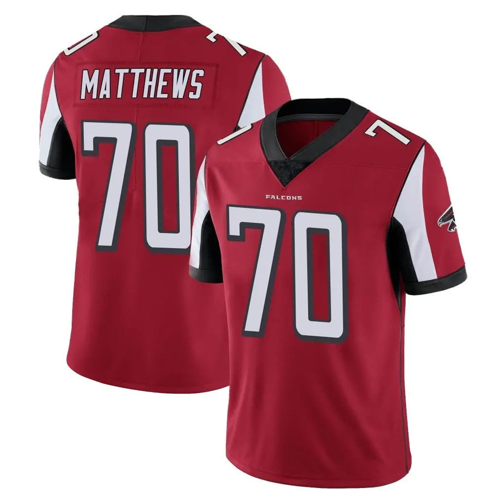 A.Falcons #70 Jake Matthews Player Red Color Vapor Untouchable Limited Home Game Ndoa Stitched Jerseys