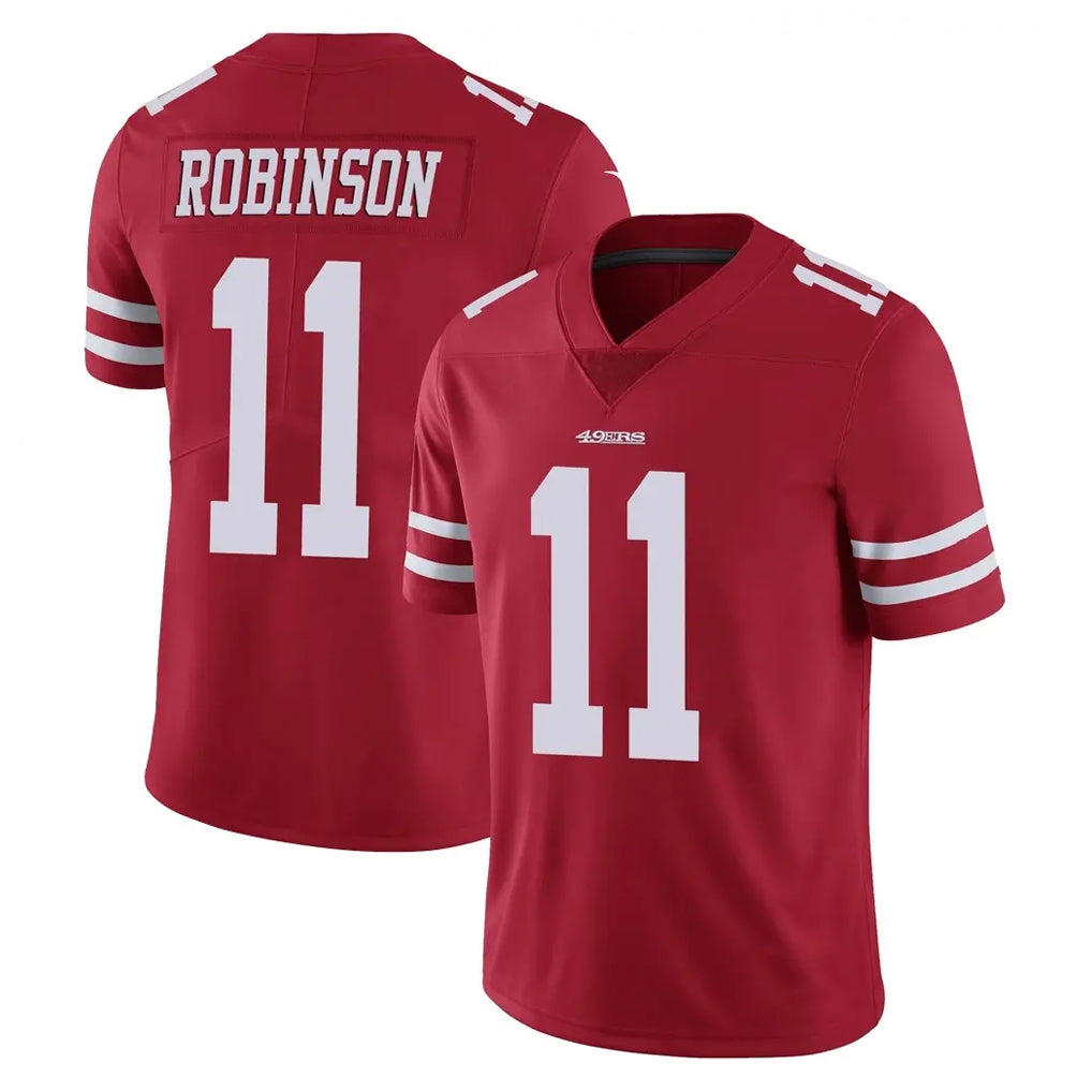 SF.49ers #11 Demarcus Robinson Player Red Limited Vapor Untouchable Home Game Ndoa Stitched Jerseys