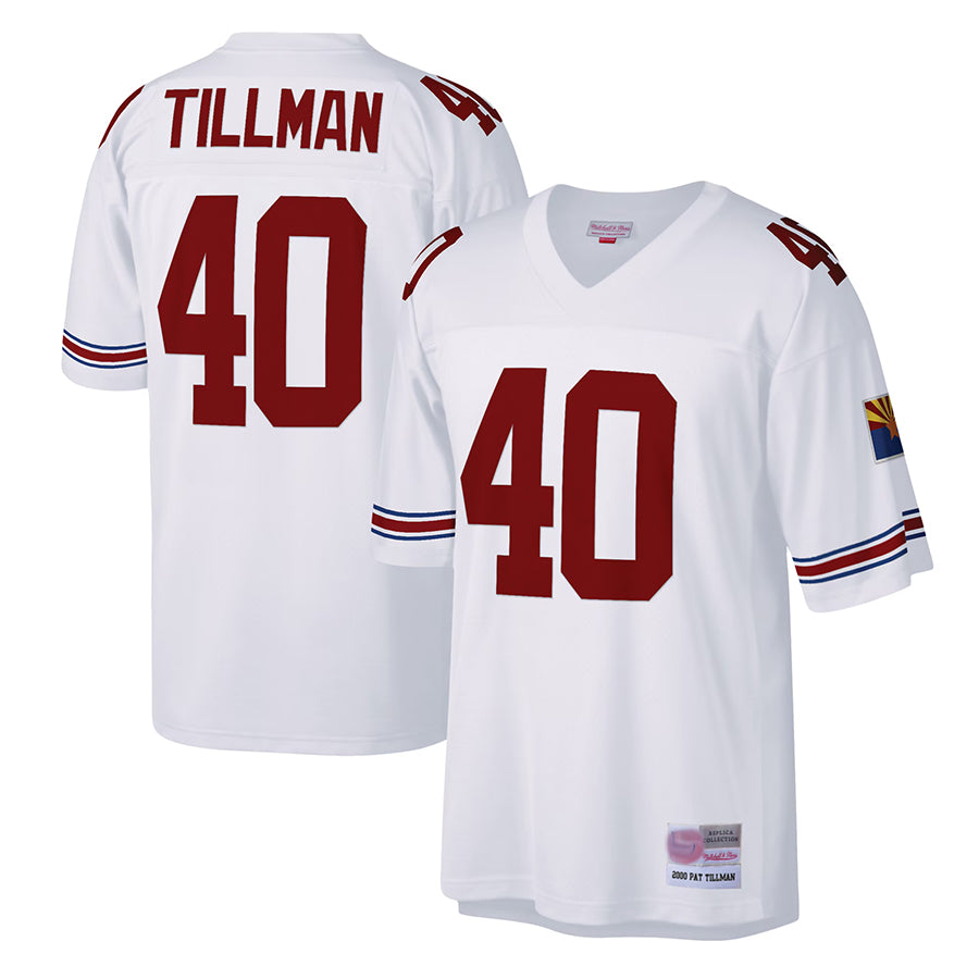 A.Cardinals #40 Pat Tillman Player Mitchell & Ness White Legacy Replica Ndoa Stitched Jerseys