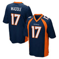 D.Broncos #17 Jaylen Waddle Player Navy Game Ndoa Stitched Jerseys