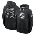 M.Dolphins #73 Austin Jackson Player 2026 Black Logo Pullover Hoodies Limited Game Ndoa Stitched Jerseys