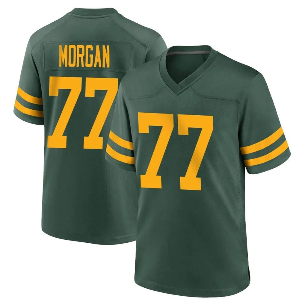 GB.Packers #77 Jordan Morgan Player Green Alternate Home Game Ndoa Stitched Jerseys