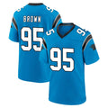 C.Panthers #95 Derrick Brown Player Blue Home Game Ndoa Stitched Jerseys