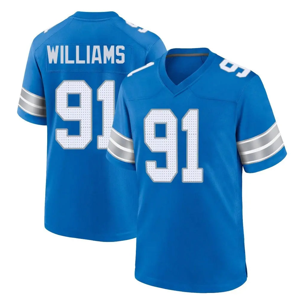 D.Lions #91 Tyleik Williams Player Blue Alternate Home Game Ndoa Stitched Jerseys