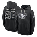 SF.49ers #98 Mykel Williams Player 2026 Black Logo Pullover Hoodies Limited Game Ndoa Stitched Jerseys