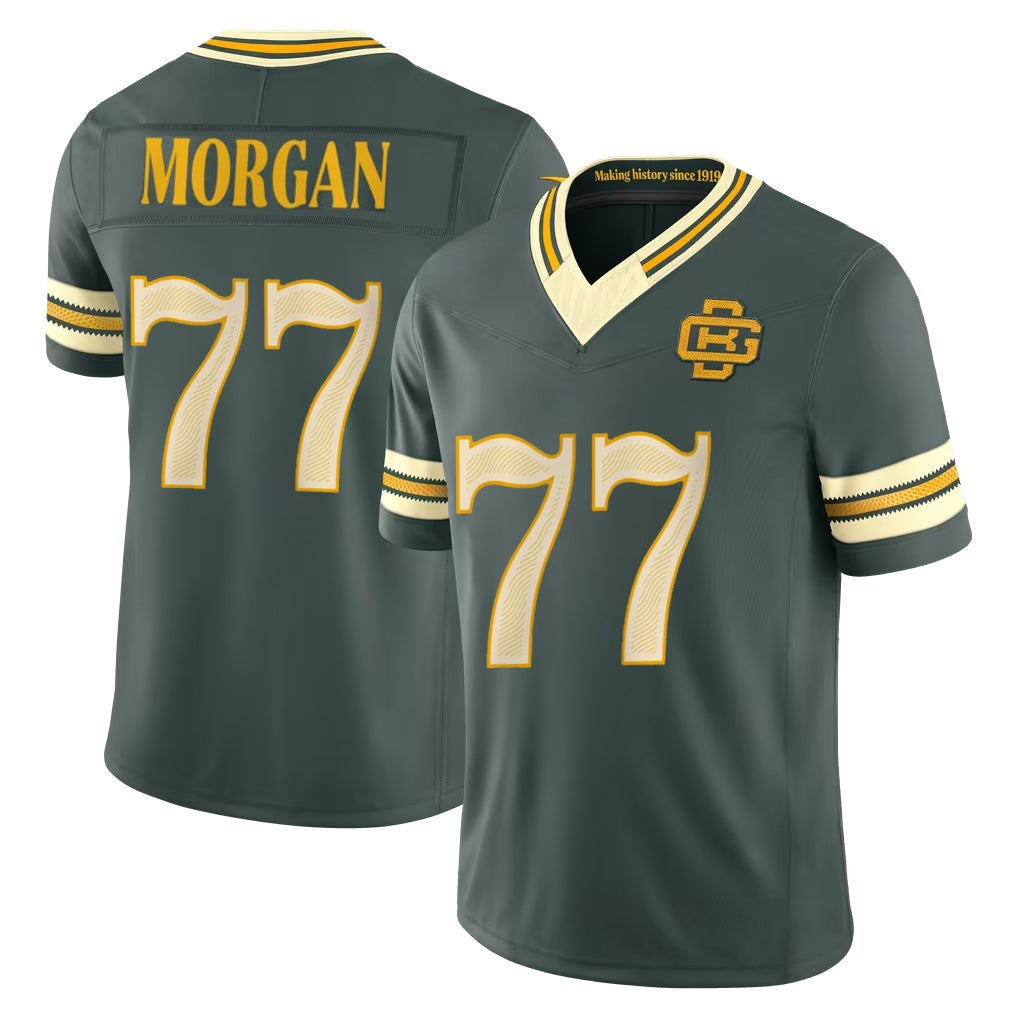 GB.Packers #77 Jordan Morgan Player Green Limited 2026 Rivalries Collection Home Game Ndoa Stitched Jerseys