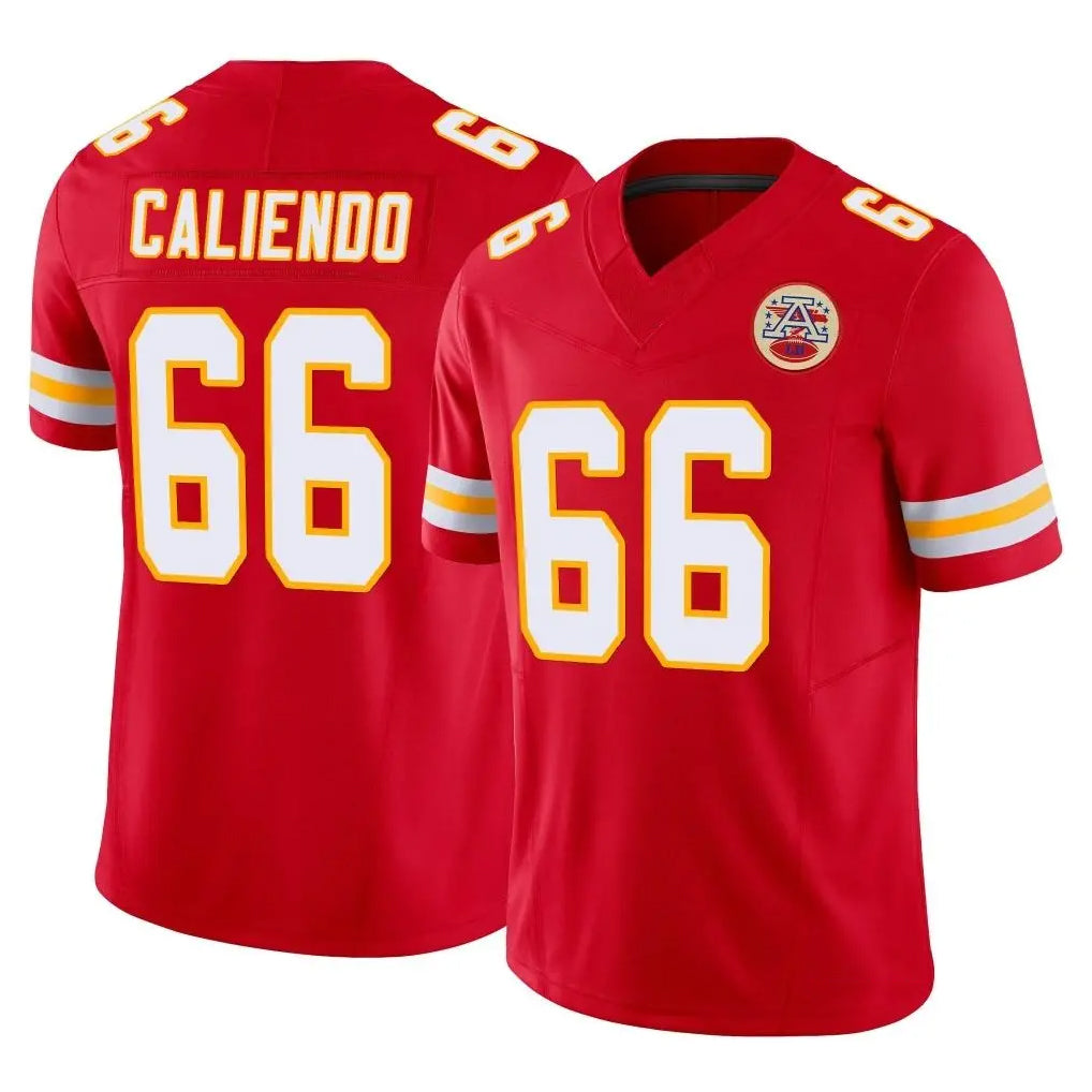 KC.Chiefs #66 Mike Caliendo Player Red Limited Vapor F.U.S.E. Home Game Stitched Jerseys