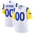 Custom LA.Rams White Limited Home Game Any Name & Numbers Ndoa Stitched Jerseys