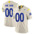 Custom LA.Rams Bone Limited Vapor Home Game Any Name & Numbers Ndoa Stitched Jerseys
