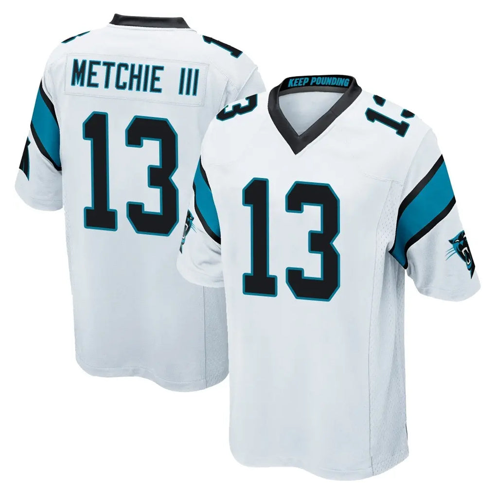 C.Panthers #13 John Metchie III Player White Game Ndoa Stitched Jerseys