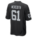 Ndoa LV.Raiders #61 Jordan Meredith Black Game Player Jersey
