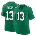 P.Eagles #13 Dontayvion Wicks Player Green Kelly Alternate Home Game Ndoa Stitched Jerseys